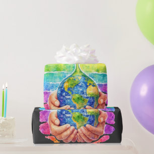 Papel De Presente Dia da Terra Broto: Plantando Sementes Para o Aman