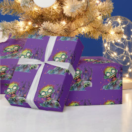 Papel De Presente Dia das Bruxas, Zumbi, Grito do Castelo Roxo ,