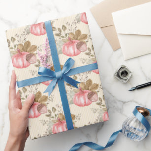 Papel De Presente Dia de Ação de Graças no Paraíso das Abóboras