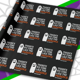 Papel De Presente Dia de as Bruxas engraçado Fantasma Feliz do Espír
