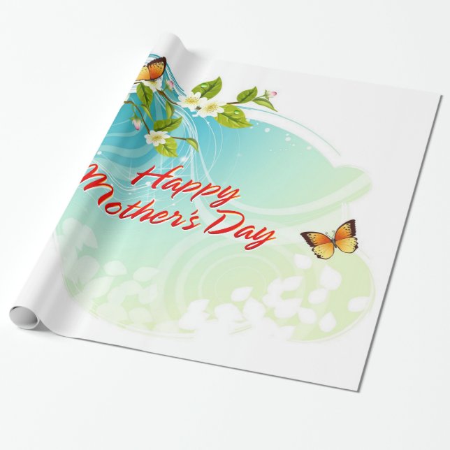 Papel De Presente Dia de as mães Feliz 22 (Desenrolado)