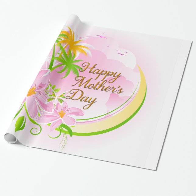 Papel De Presente Dia de as mães Feliz 34 (Desenrolado)