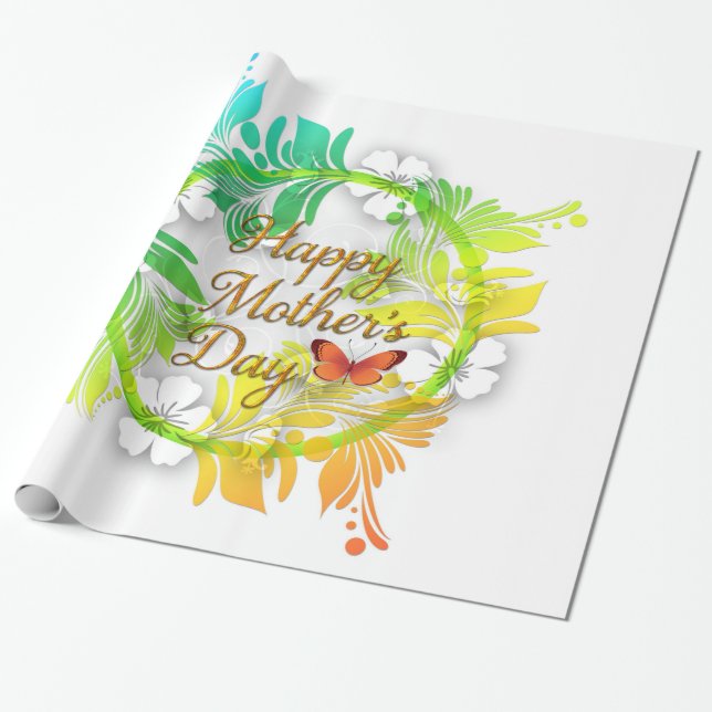 Papel De Presente Dia de as mães Feliz 52 (Desenrolado)