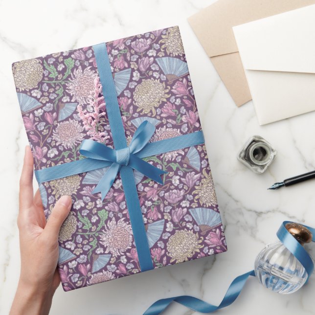 Papel De Presente Dia de as mães Flores Mãe Crocus Ventiladores Japo (Presentear)