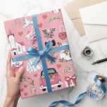 Papel De Presente Dia De Casamento A Rosa<br><div class="desc">Um Papel De Envolvente Cujo Casamento,  Noivados Ou Chá de panela Se Encontrem Num Tema De Casamento Rosa</div>