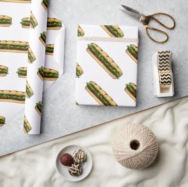 Papel De Presente Dia de Comer um Hoagie (Artesanato)