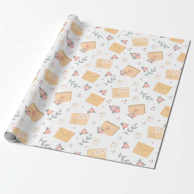Papel De Presente Dia de os namorados (Desenrolado)
