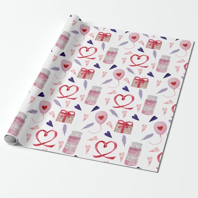 Papel De Presente Dia de os namorados (Desenrolado)