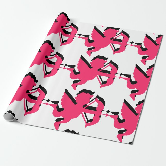 Papel De Presente Dia de os namorados Cupido Duplo (Desenrolado)