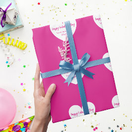 Papel De Presente Dia de os namorados de corações brancos rosa-quent