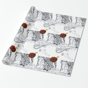 PAPEL DE PRESENTE DIA DE OS NAMORADOS ROMÂNTICO AMOR CORAÇÃO DE S