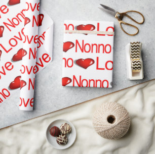 Papel De Presente Dia de os namorados Wrapping Paper Love Nunno Hear