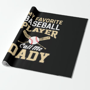 Papel De Presente Dia de os pais Baseball Player Me Chame Pai