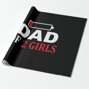 Papel De Presente dia de os pais De Duas Raparigas