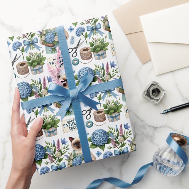 Papel De Presente Dia de os pais de gatinhos de gato deseja Pais de  (Presentear)