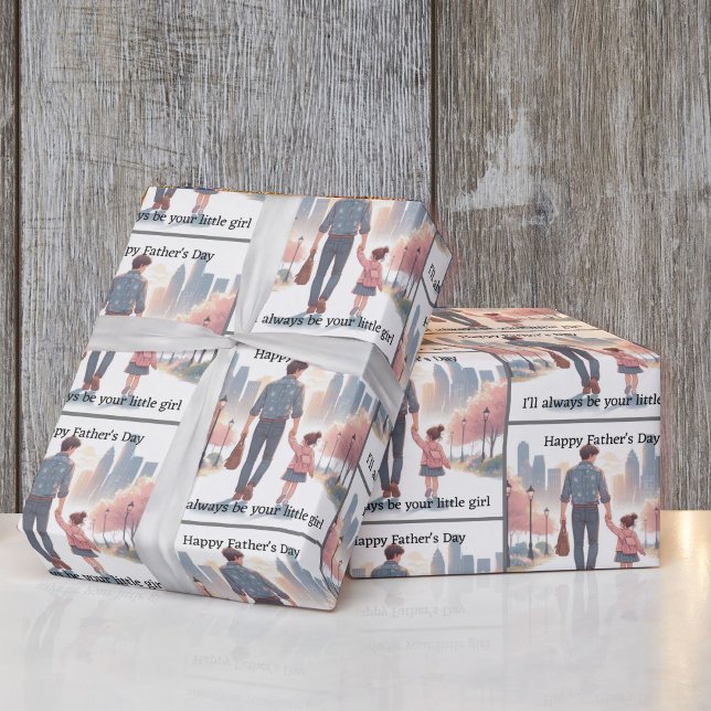 Papel De Presente Dia de os pais Do Texto Personalizado Do Filtro (Criador carregado)