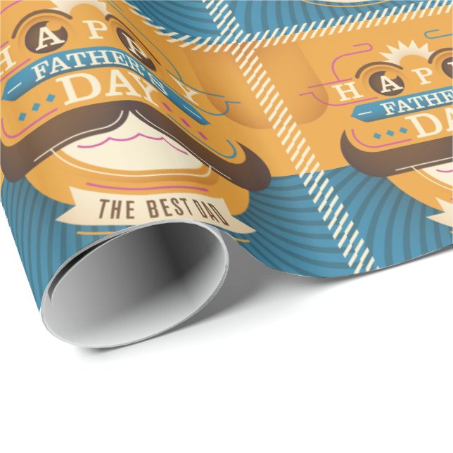 Papel De Presente Dia de os pais Feliz (Ponta do rolo)