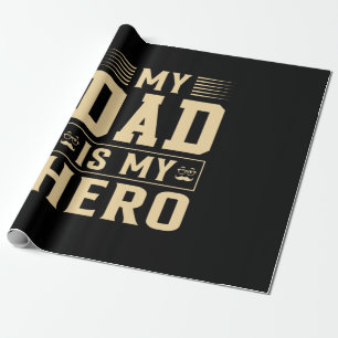 Papel De Presente Dia de os pais Meu Pai É Meu Herói