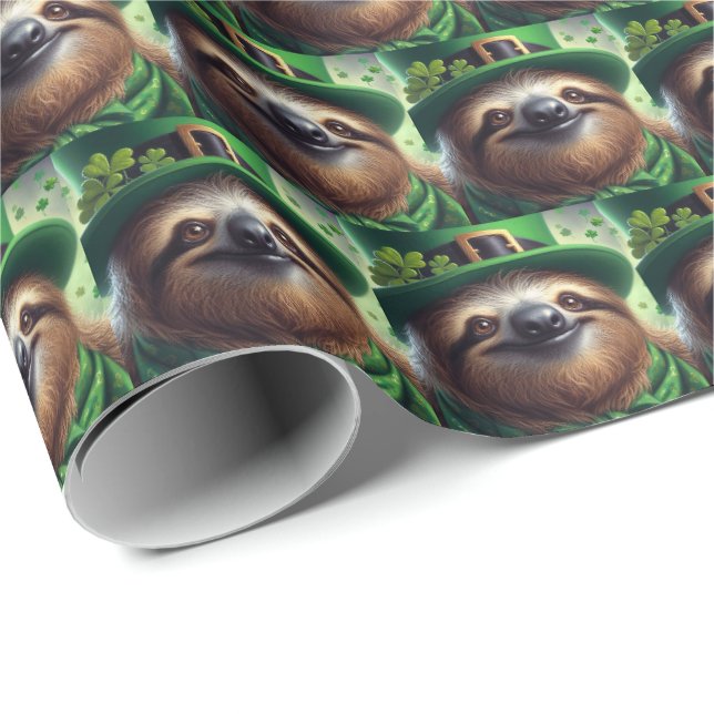 Papel De Presente Dia de St Paddys Lenta (Ponta do rolo)