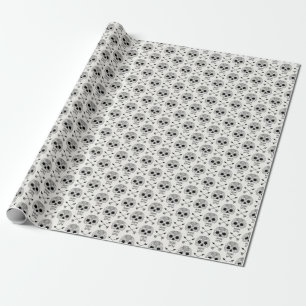Papel De Presente Dia do Morto do Crânio Mexicano