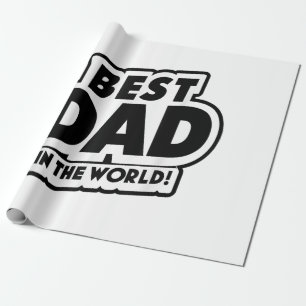 Papel De Presente Dia do Pai Melhor Pai do Mundo