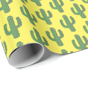 Papel De Presente Dia dos Cactos Felizes Mortos