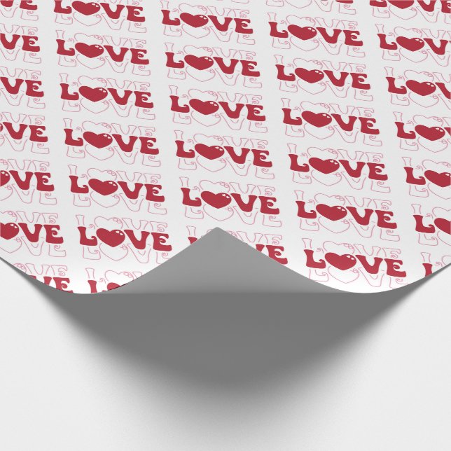 Papel De Presente Dia dos Namorados com Corações  (Ponta)