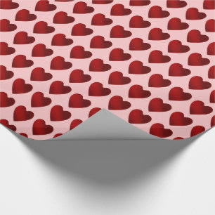 Papel De Presente Dia dos namorados cor-de-rosa e vermelho dos