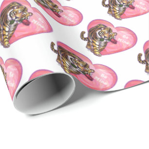 Papel De Presente Dia dos namorados do tigre