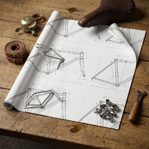 Papel De Presente Diagrama de Geometria de Quadro de Bicicleta