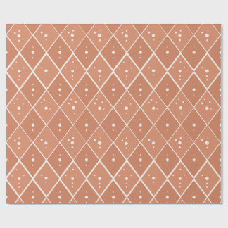 Papel De Presente Diamante em Pêssego Empoeirado Escandinavo Minimal