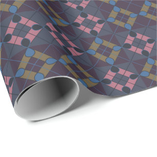 Papel De Presente Diamante Geométrico Colorido