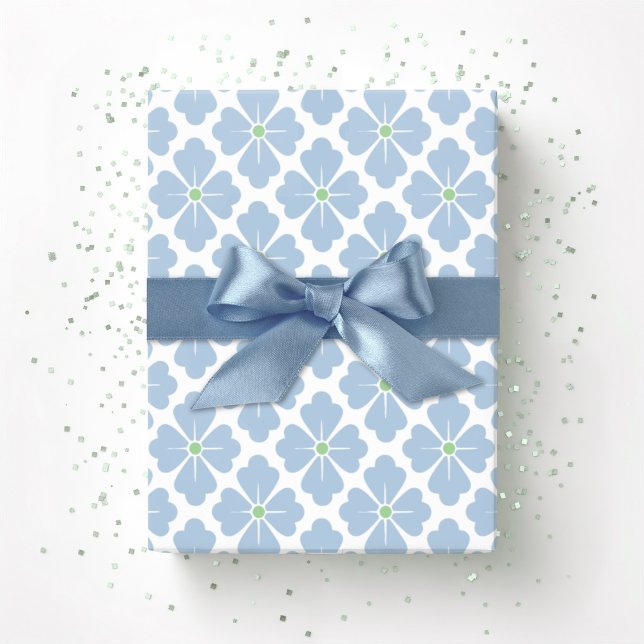 Papel De Presente Diamante Pétala em Ardósia e Verde (Criador carregado)