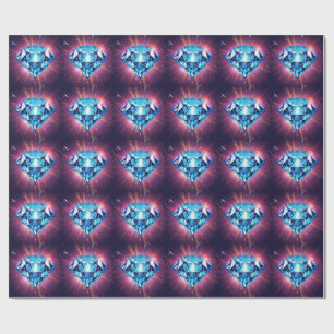 Papel De Presente Diamante Pixelado Brilhante