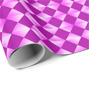 Papel De Presente Diamantes do cetim do meio século - violeta e rox