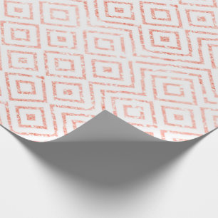 Papel De Presente Diamantes Dourados cor-de-rosa do brilho