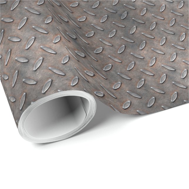 Papel De Presente Diamond Plate 5A-5B Opções de enrolamento Papel (Ponta do rolo)