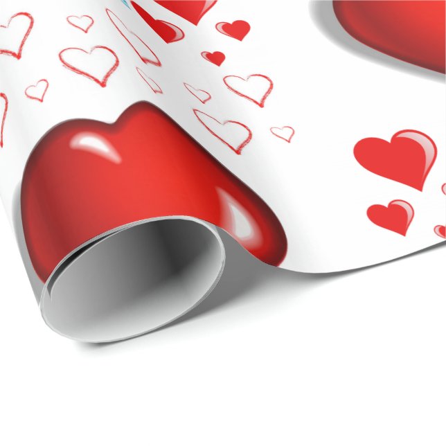 Papel De Presente Dias de os namorados de papel (Ponta do rolo)