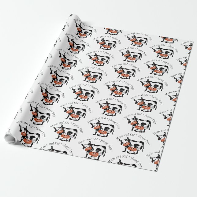Papel De Presente Dias Felizes de Mãe e Filho (Desenrolado)