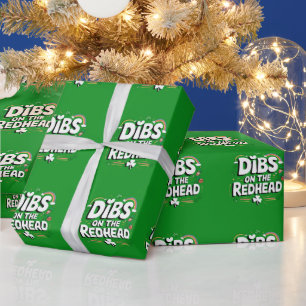 Papel De Presente Dibs Na Ruiva Dia Divertido de São Patrício