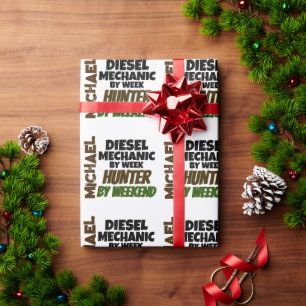 Papel De Presente Diesel Mechanic ama Caça