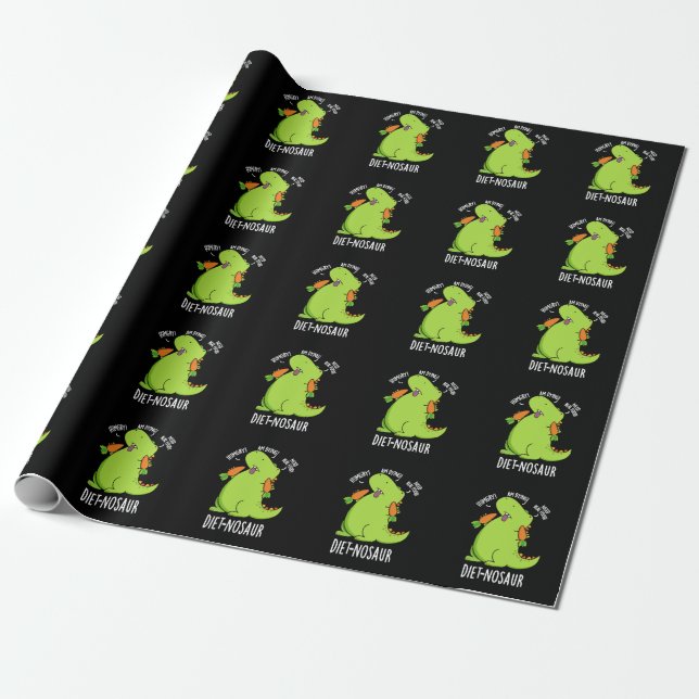 Papel De Presente Diet-nosauro Piadas de Dinossauro Engraçadas com F (Desenrolado)