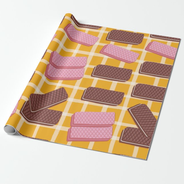 Papel De Presente Diferentes wafers aromatizadas de fundo sem costur (Desenrolado)