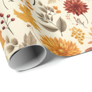 Papel De Presente Diga com folhas de outono -