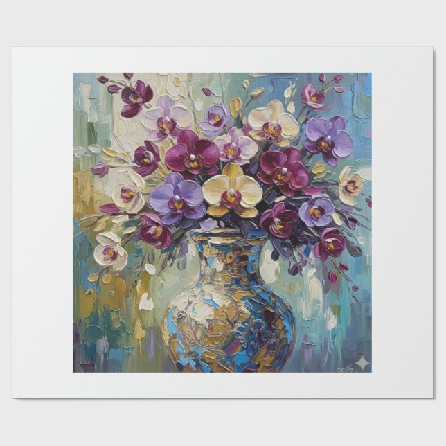 Papel De Presente Digital Floral Composition (Aberto)