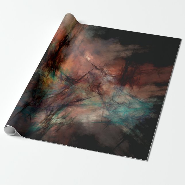 Papel De Presente digital fractal abstrato (Desenrolado)