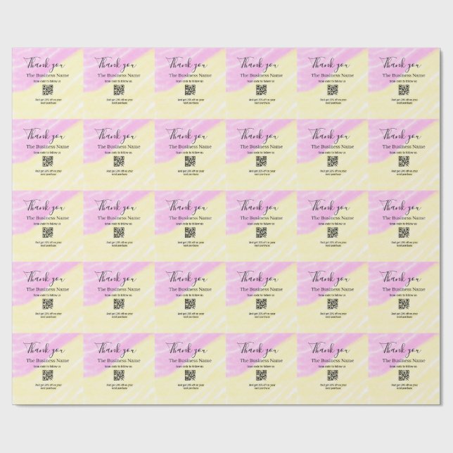 Papel De Presente Digitalize o QR para nos seguir código de desconto (Aberto)