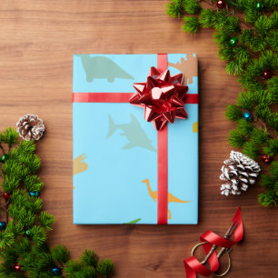 Papel De Presente Dino Birthday Wrappaper - Crianças