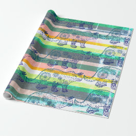 Papel De Presente Dino Mood , Arte do Dinossauro Quebra-Cabeça