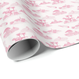 Papel De Presente Dinosaur Toile (Pink) Wrapping Paper